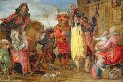 Jeanne de Flandres going to deliver prisoners by David Vinckboons